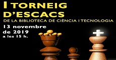 Cartell del primer torneig d'escacs de la bibliotèca